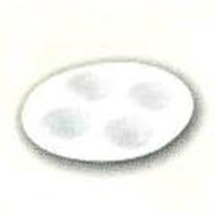 Picture of ART122  white plastic circular palette with 4 wells 4in 