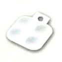 Picture of ART121  white plastic palette with 4 wells 4x3 