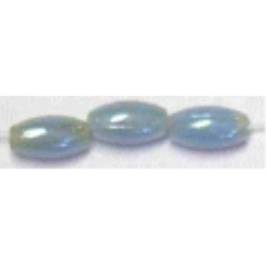 Picture of BD6RCR7C  6mm rainbow turquiose rice shaped bead