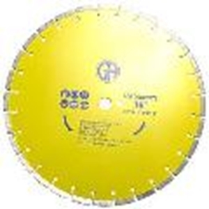 Picture of DW111  16IN Silver brazed segmented saw blade for concrete  28 segments. arbor size  = 1' and comes with a 7/8' ring 