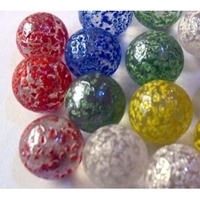 Picture of M152 16MM Clear marble rolled In various colored crushed glass