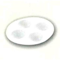 Picture of ART122  white plastic circular palette with 4 wells 4in 