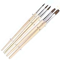 Picture of ART188  pony hair paint brush 5pc set. round style 