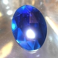 Picture of J54  25mm x 18mm Blue oval OUT OF STOCK