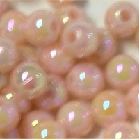 Picture of BD6RR4A  6mm RAINBOW LIGHT PINK round plastic beads