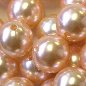 Picture of BD16R8A  16mm LIGHT ORANGE opaque round plastic beads