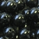 Picture of BD16R14  16mm BLACK opaque round  plastic beads