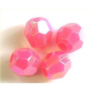 Picture of BD6FR4  6mm RAINBOW PINK faceted shaped plastic beads