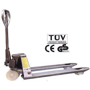 Picture of PJ15  5500 lb, 27"x48" Stainless Steel Pallet Jack - Pallet Truck.