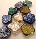 Picture of M72  Glass Gems Leaf Shaped. 16MM thick
