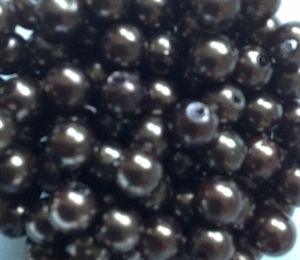 Picture of BD8R13  8mm BROWN opaque round plastic beads