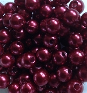 Picture of BD8R5B  8mm DARK RED round plastic beads