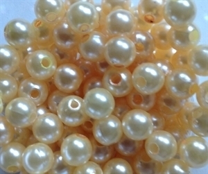 Picture of BD8R2A  8mm LIGHT YELLOW round plastic beads