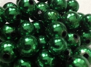 Picture of BD12RM9  12mm METALLIC GREEN round plastic beads