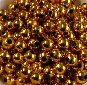 Picture of BD6RM3B  6mm METALLIC DARK GOLD round plastic beads