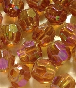 Picture of BD6FR10  6mm RAINBOW PURPLE faceted shaped plastic beads