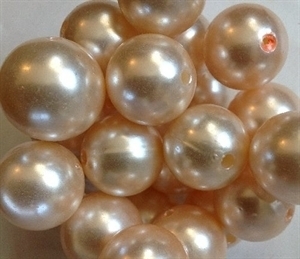 Picture of BD18R8A  18mm LIGHT ORANGE opaque round plastic beads