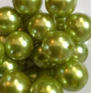 Picture of BD18R9A  18mm LIGHT GREEN opaque round plastic beads