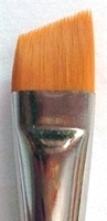 Angular Paint Brush Sets - Golden synthetic hair paint brushes close-up