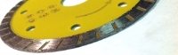 Circular Saw Blade Diamond 4" db3757a for stone,tile,marble,brick,granite,cement.  Suitable for miter,table and skil saw-side view