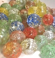 Picture of M152 16MM Clear marble rolled In various colored crushed glass