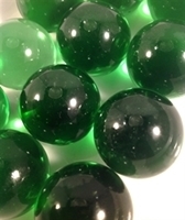 Glass Marbles 1" in 25mm Shiny Green w/multi colored swirls 12oz 20 PCS M245 
