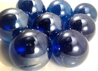 Picture of M204 25MM Blue shiny glass marbles 
