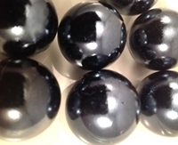 Picture of M235 25MM Black porcelain shiny marbles 