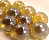 Picture of M03  25MM Light Amber Metallic Marbles.