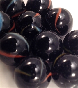 Picture of M65  16MM Black cat eye opal glass marbles 