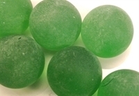 Glass Marbles 5/8" inch Frosted Green 12oz 65pcs M174 