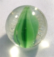 Picture of M218 25MM Clear with various colored swirls marbles 