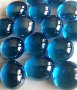 Picture of N44 10MM Cathedral Blue Shiny Glass Gems 