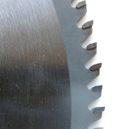 Circular Saw Blade Carbide 12" 100T for WOOD.  For use with circular saw, table saw, chopsaw, miter saw, skilsaw, concrete and masonry saw-edge closeup