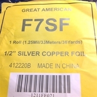 Picture of FF7S  1/2" x 100' Silver Copper Foil 1.25 mil