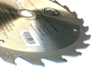 Circular Saw Blade -  also  for Table & Chop saws - 7.25" x 2.04mm, 24-T, tooth thickness x 1.5mm, tungsten carbide tipped WOOD Saw Blade - side view