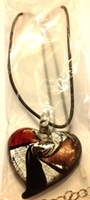 Picture of GP19 Hand Made Murano Fused Glass Jewerly Heart