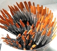 Picture of ART253  pony hair paint brush 144pcs round style and flat style