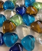 Picture of M69  16mm Thick Heart Shaped Glass Gems OUT OF STOCK