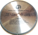 TCP11 Circular Saw Blade Carbide 14" 100T for WOOD Suitable for table, chop & miter.saw - full view