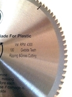 Picture of TCP27 14" 100T Carbide Saw Blade for PLASTIC
