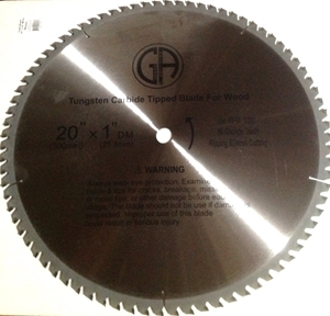 TCP22 Circular Saw Blade Carbide 20" 80T  for WOOD. Suitable for table, chop, miter saw-full view