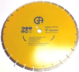 Picture of DB3819  16IN Segmented sintered saw blade for GENERAL PURPOSE