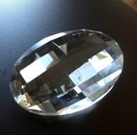 Picture of P881B 50mm Crystal Oval Pendant 1 hole