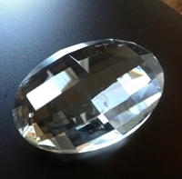 Picture of P881D 76mm Crystal Oval Pendant 1 hole