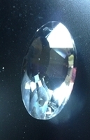 Picture of P877A 50mm Crystal Oval Pendant 1 hole