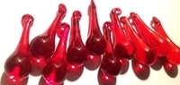 Picture of P137  50mm Red Raindrop Crystals 