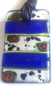Picture of GP10 Hand Made Murano Fused Glass Jewelry Rectangle 