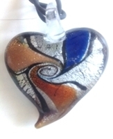 Picture of GP20 Hand Made Murano Fused Glass Jewerly Heart
