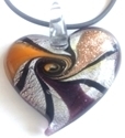 Picture of GP21 Hand Made Murano Fused Glass Jewerly Heart